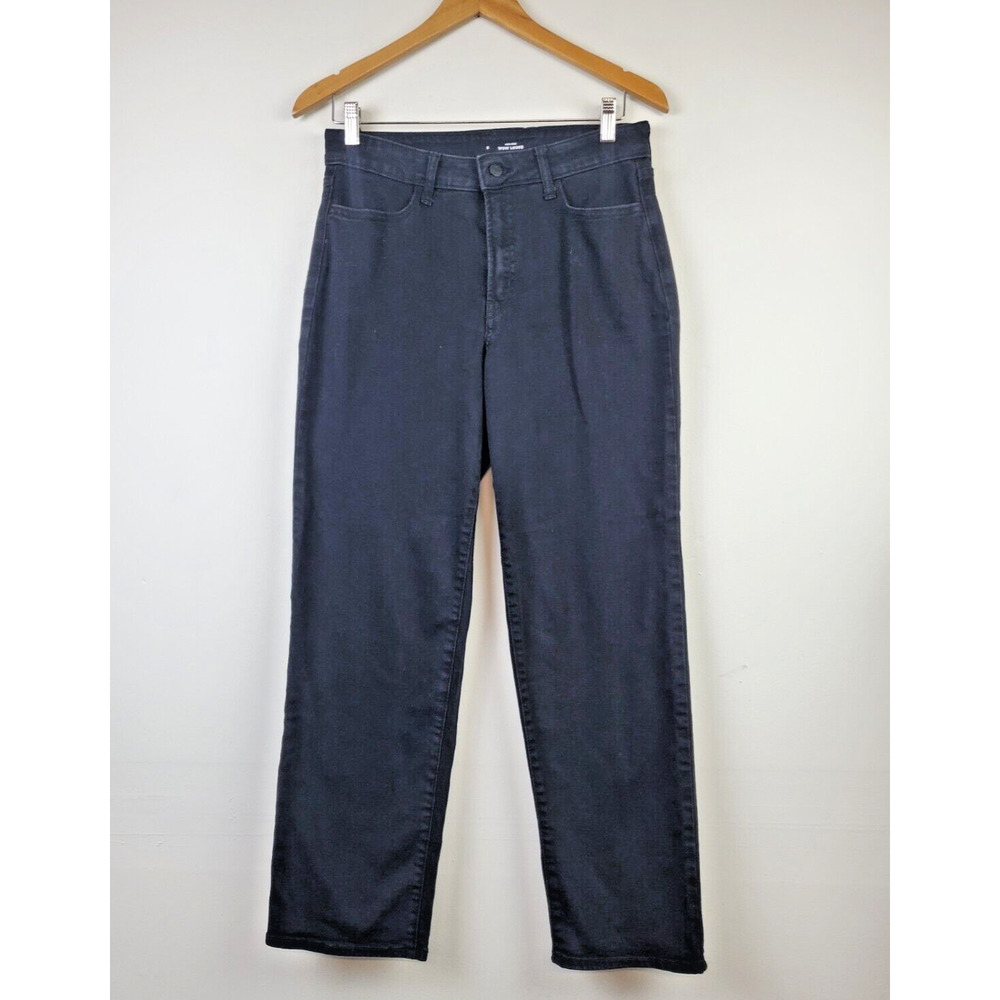 Old Navy‎ Womens 6 High Rise WOW LOOSE Jeans Black Stretch Straight Leg - Picture 12 of 12